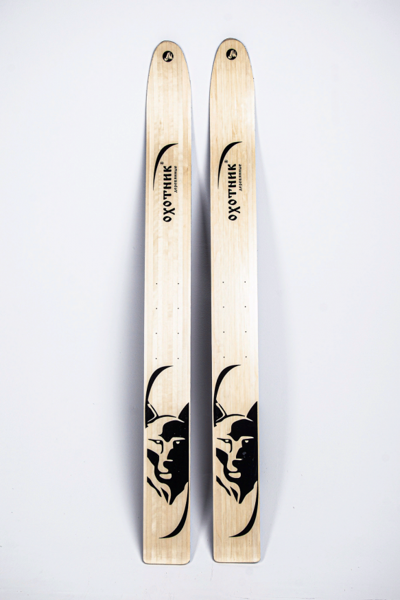 Лыжи Охотник, полнокамусные, дерево, длина 170, ширина 15 см