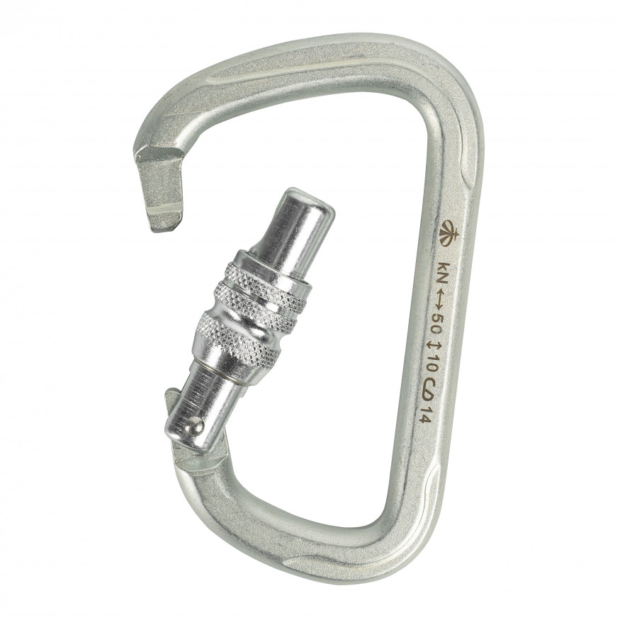 Карабин стальной люкс с муфтой, keylock, Вертикаль