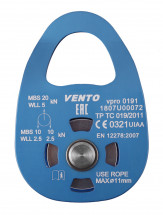 Блок-ролик одинарный Single, мат. дюраль с подшипником, Венто