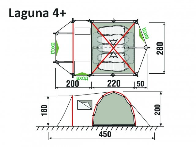 Палатка RockLand Laguna 4+