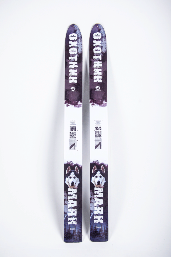 Лыжи ОХОТНИК, дерево-пластик, длина 185 см, ширина 150 мм