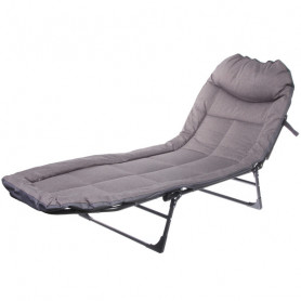 Раскладушка кемпинговая складная 195*64*30 см, серый