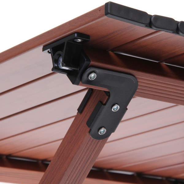 Стол кемпинговый складной, 114*59*43 см, цвет: орех, каркас алюминий