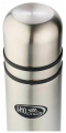 Термос Биосталь с узкой горловиной и пробкой с кнопкой, 2 чашки, 0,75 л