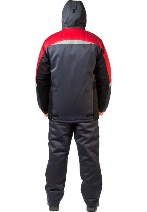 Куртка утеплённая Таймыр серо-красная